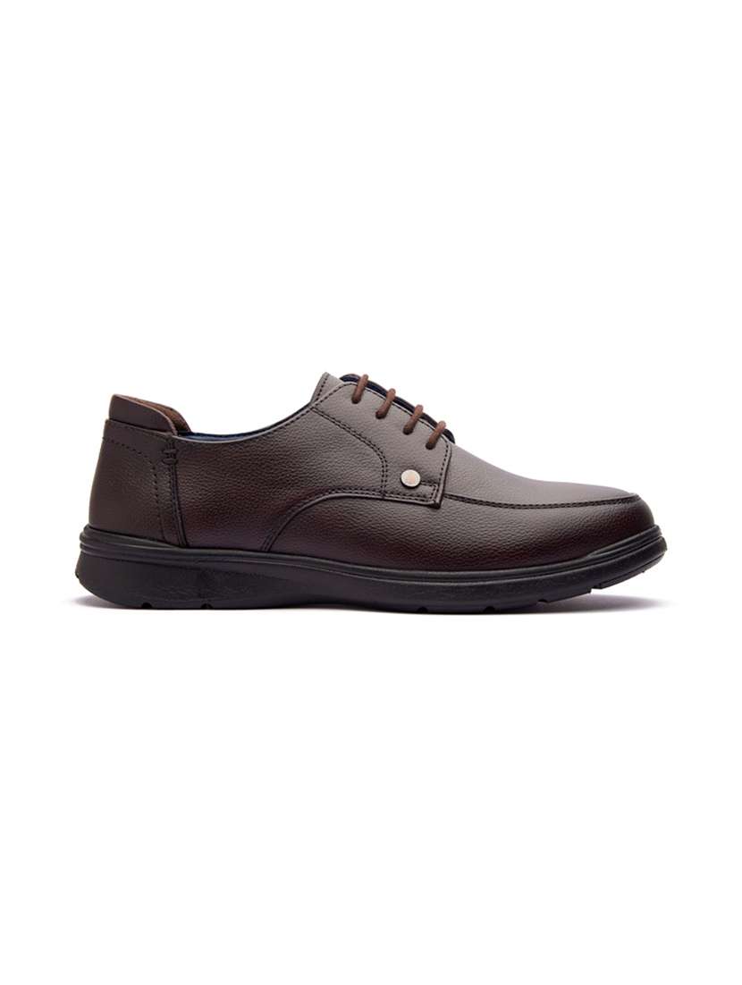 maroon lace-up derby shoes - 21176433 -  Standard Image - 3
