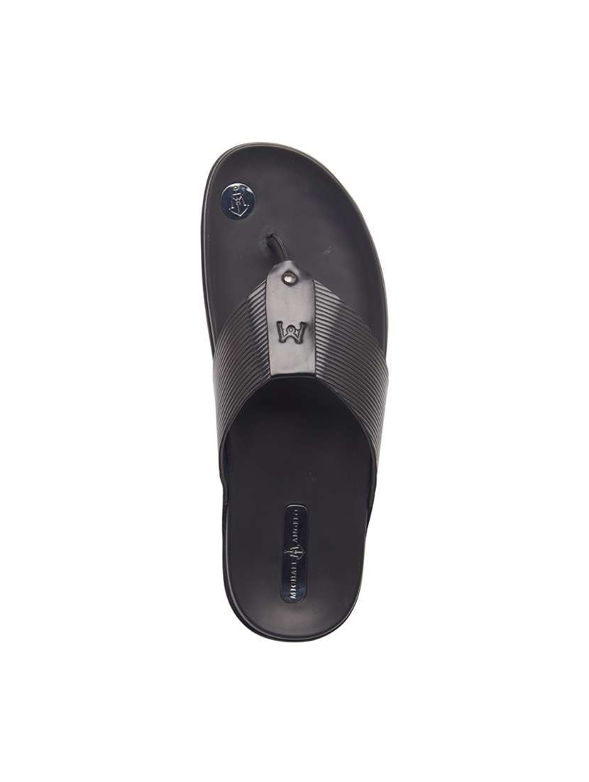 black slip on slippers - 21176459 - Standard Image - 5