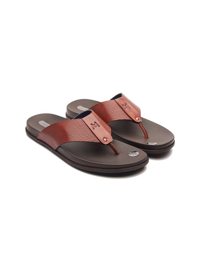 tan brown slip on slippers