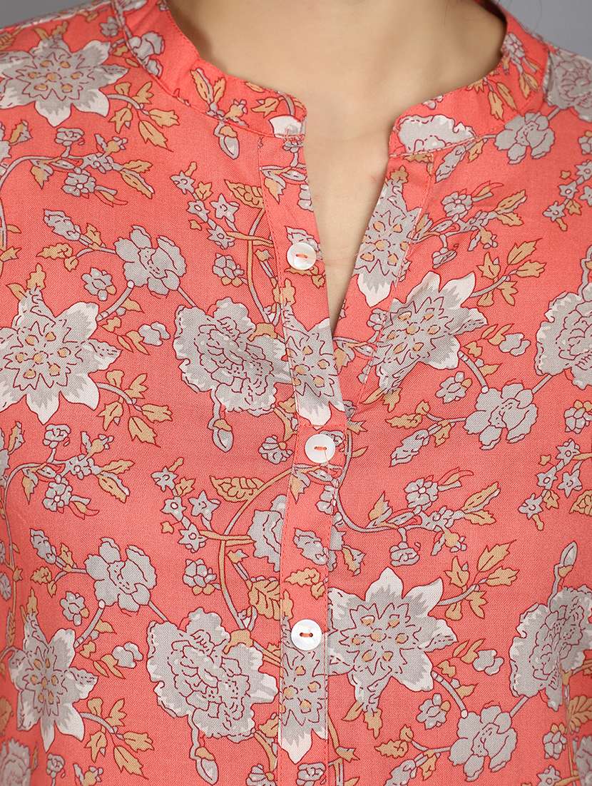 women colar mandarin neck straighyt kurta - 21176507 -  Standard Image - 5