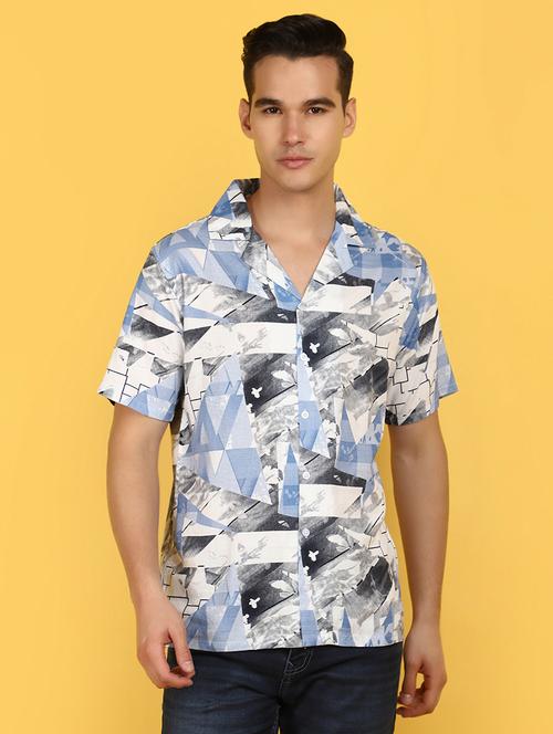 men collared short sleeves casual shirt - 21177086 - Standard Image - 0