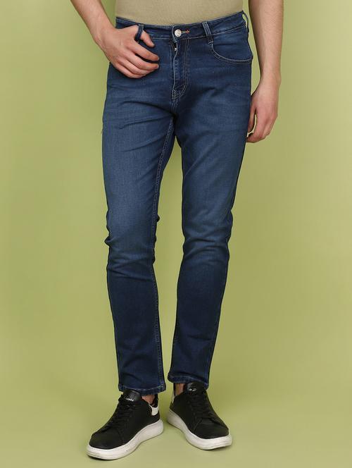 men mid rise plain denim jeans - 21177120 - Standard Image - 0