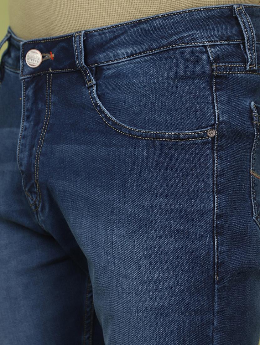men mid rise plain denim jeans - 21177120 - Standard Image - 5