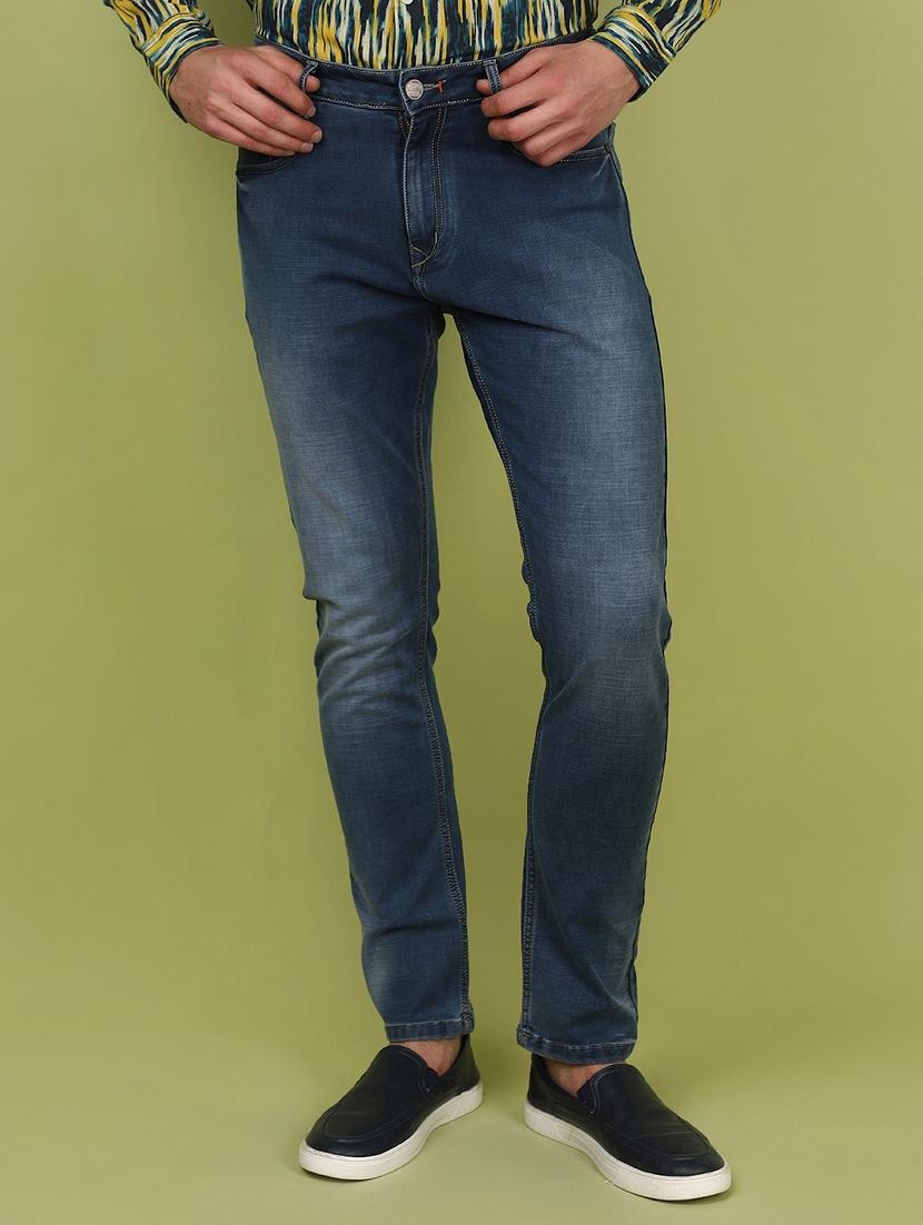 men mid rise plain denim jeans - 21177121 -  Zoom Image - 0