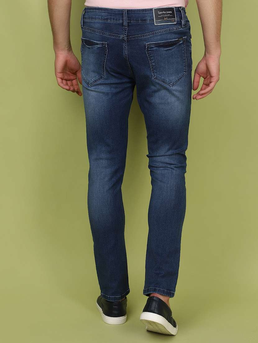 men mid rise plain denim jeans - 21177124 -  Standard Image - 3