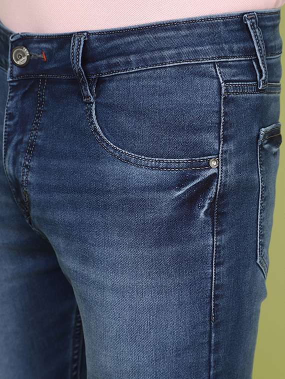 men mid rise plain denim jeans - 21177124 -  Standard Image - 5