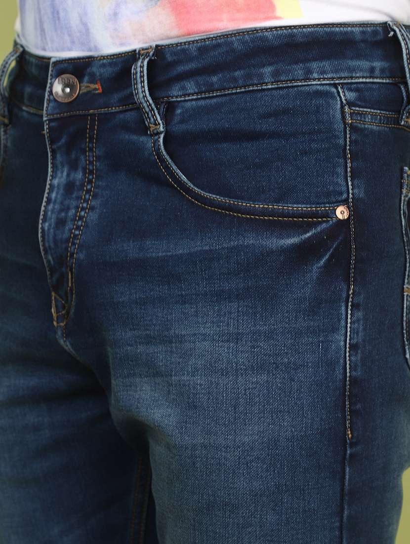 men mid rise plain denim jeans - 21177125 -  Standard Image - 5