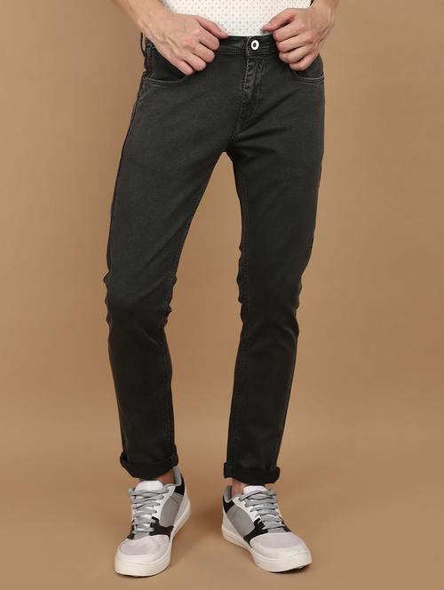 men mid rise plain denim jeans - 21177130 - Standard Image - 0