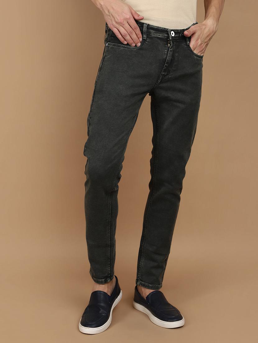 men mid rise plain denim jeans - 21177131 -  Zoom Image - 0
