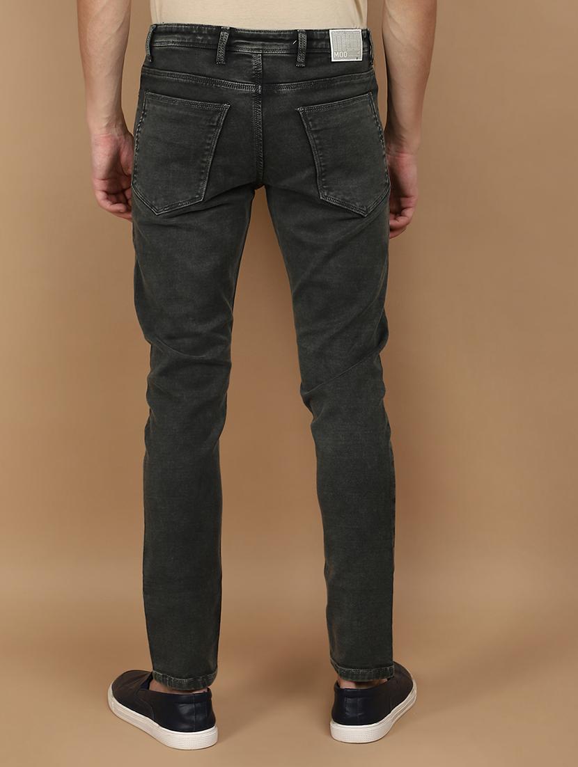 men mid rise plain denim jeans - 21177131 - Standard Image - 3