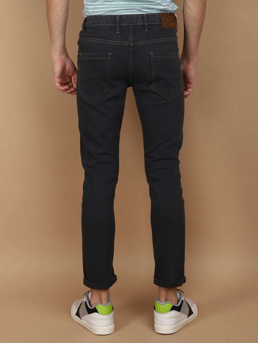 men mid rise plain denim jeans - 21177133 -  Standard Image - 3