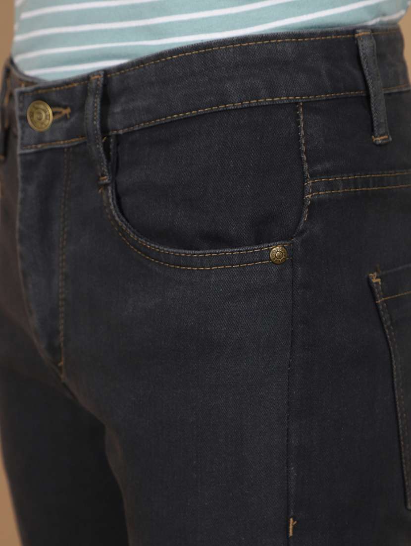 men mid rise plain denim jeans - 21177133 -  Standard Image - 5