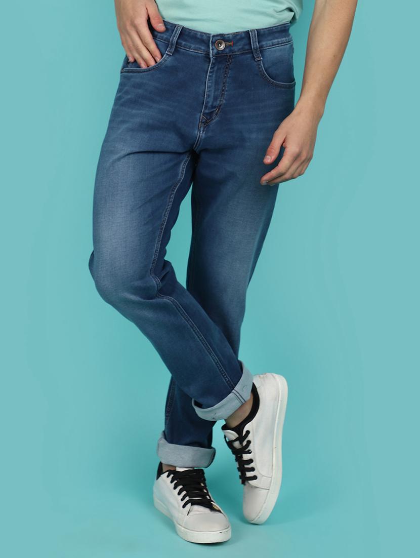 men mid rise plain denim jeans - 21177143 - Zoom Image - 0