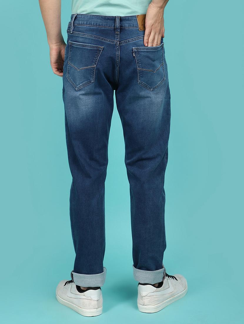 men mid rise plain denim jeans - 21177143 - Standard Image - 3