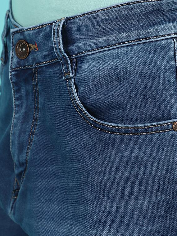 men mid rise plain denim jeans - 21177143 - Standard Image - 5