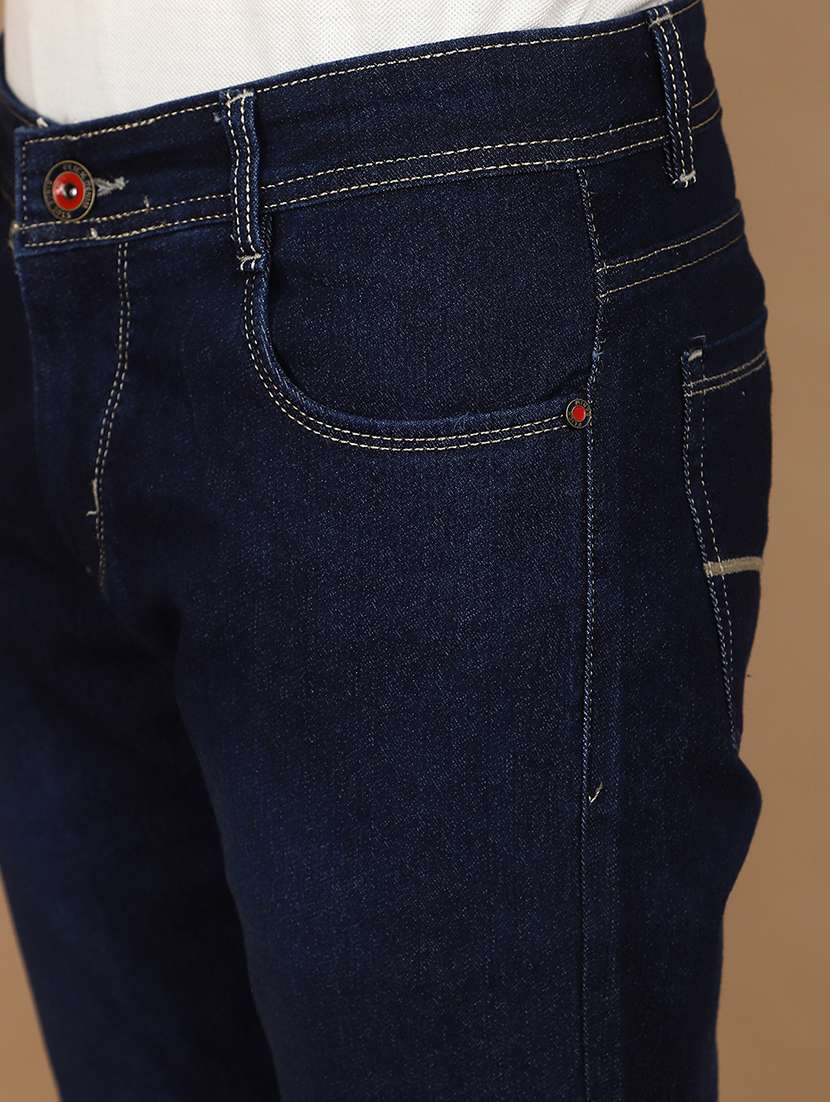 men mid rise plain denim jeans - 21177146 -  Standard Image - 5