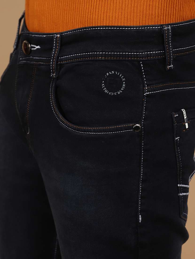 men mid rise plain denim jeans - 21177154 -  Standard Image - 5