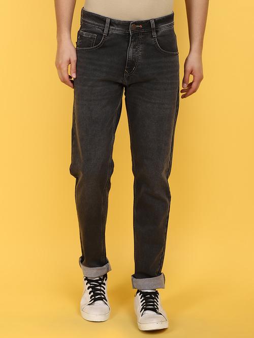 men mid rise plain denim jeans - 21177163 - Standard Image - 0