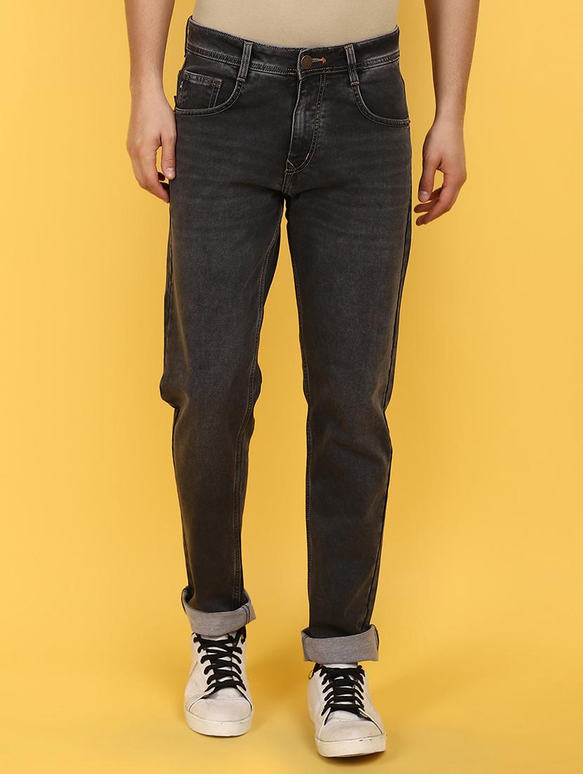 men mid rise plain denim jeans - 21177163 - Zoom Image - 0