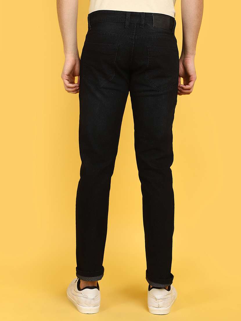 men mid rise plain denim jeans - 21177169 -  Standard Image - 3