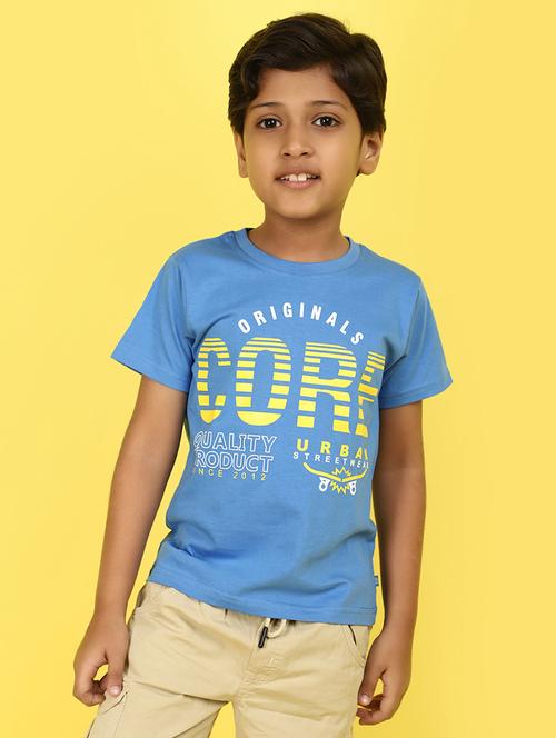 kids boy printed round neck t-shirt - 21177174 -  Standard Image - 0