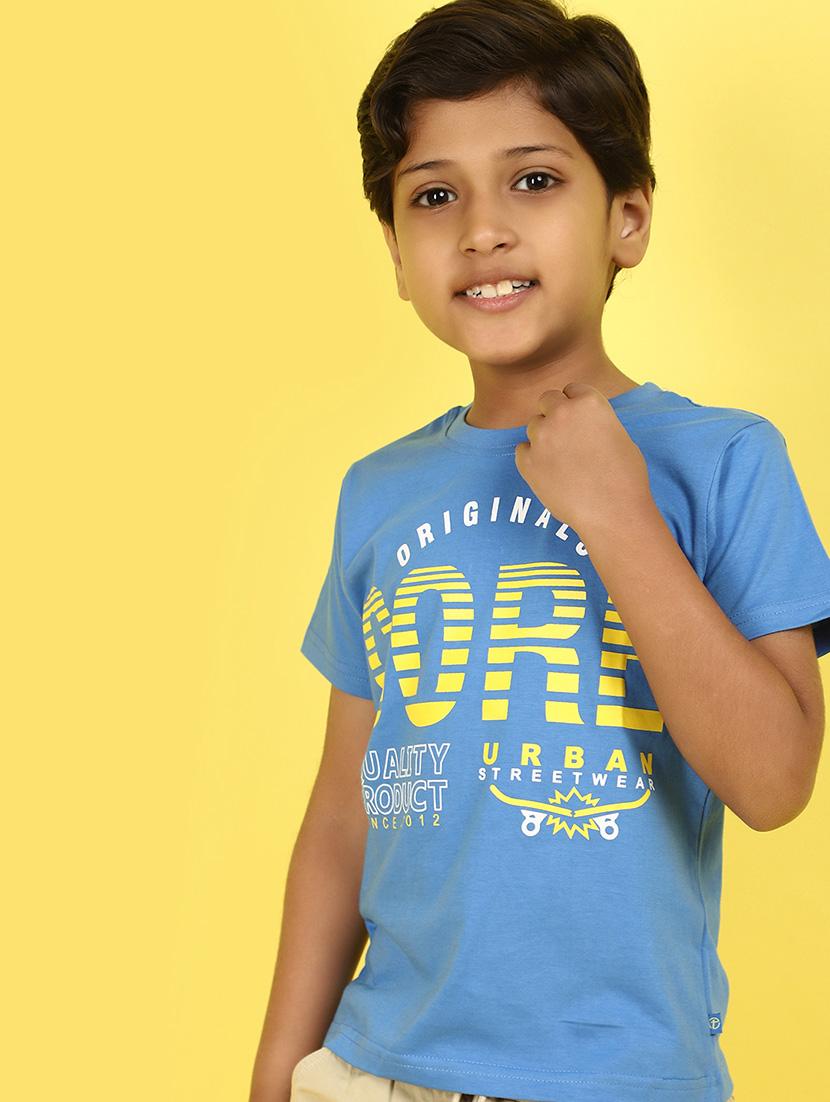 kids boy printed round neck t-shirt - 21177174 - Standard Image - 3