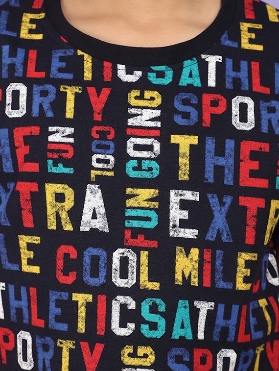 kids boy printed round neck t-shirt - 21177181 - Standard Image - 5