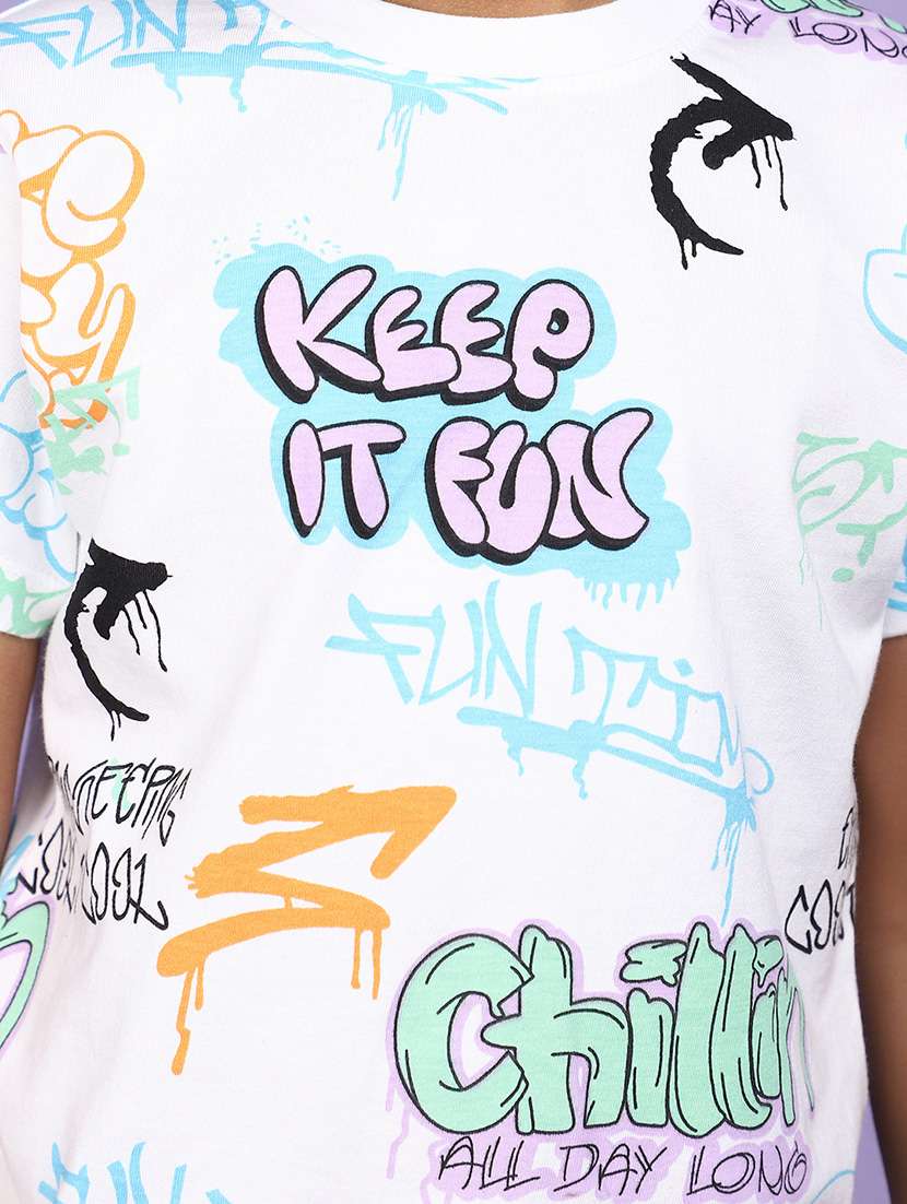 kids boy printed round neck t-shirt - 21177182 -  Standard Image - 5