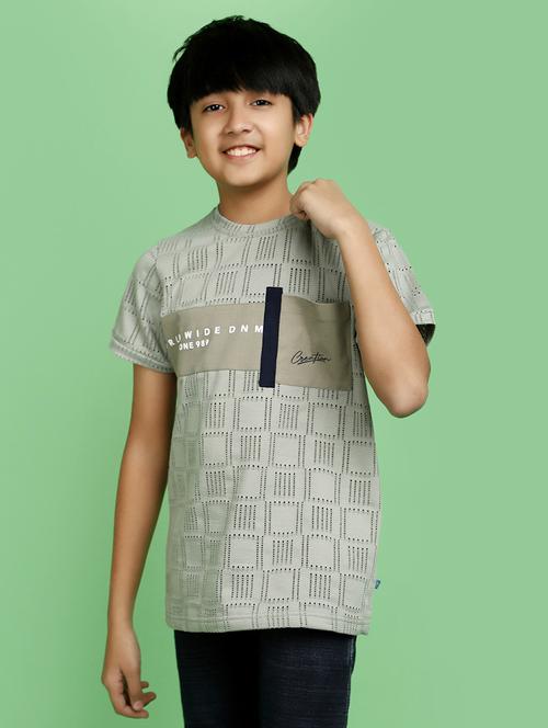 kids boy printed round neck t-shirt - 21177184 -  Standard Image - 0