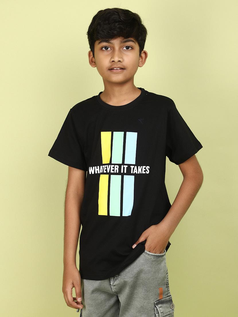kids boy printed round neck t-shirt - 21177194 - Zoom Image - 0