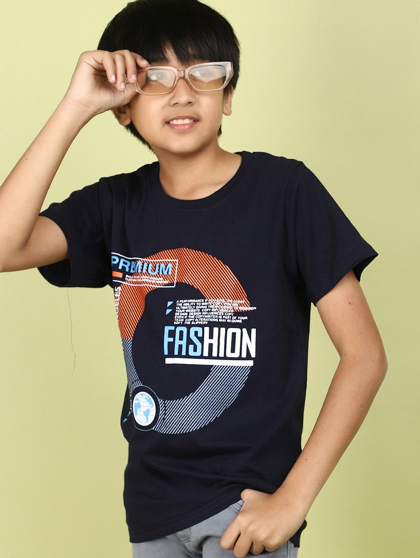 kids boy printed round neck t-shirt - 21177196 - Standard Image - 3