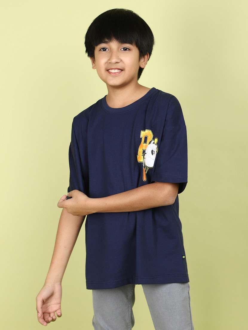 boys back print cotton t-shirt