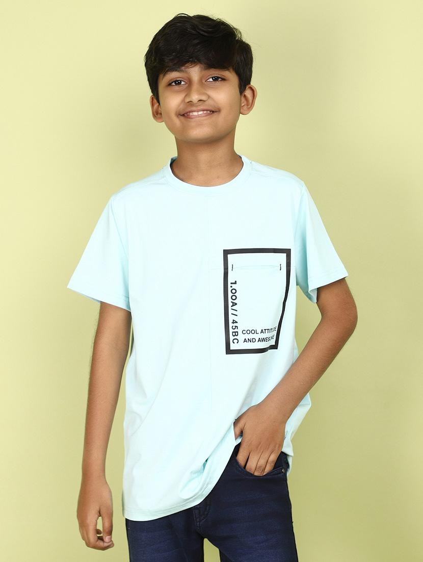 kids boy printed round neck t-shirt - 21177202 -  Zoom Image - 0