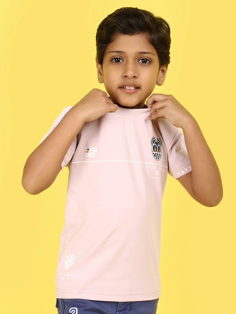 kids boy printed round neck t-shirt - 21177213 - Zoom Image - 0