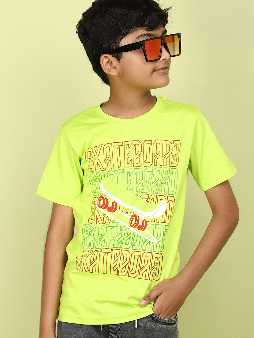 kids boy printed round neck t-shirt - 21177216 - Standard Image - 3