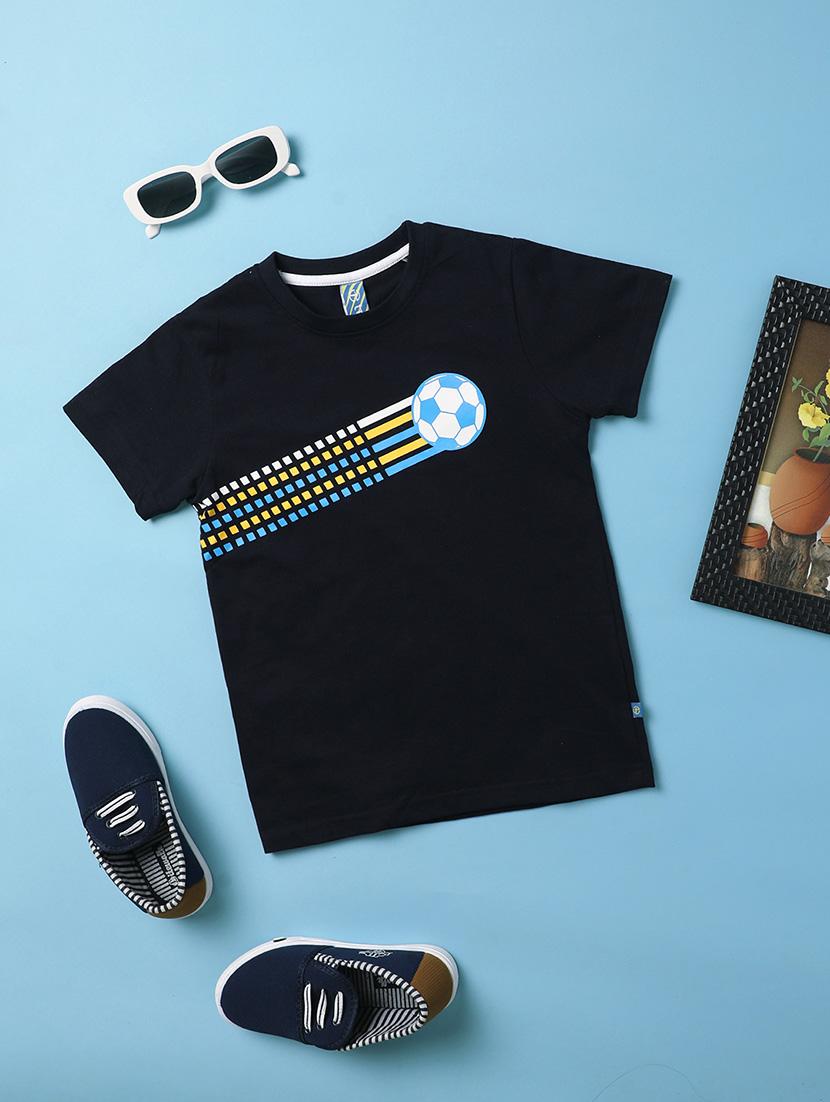 kids boy printed round neck t-shirt - 21177217 - Zoom Image - 0