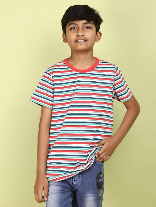 boys striped cotton t-shirt - 21177221 -  Standard Image - 0
