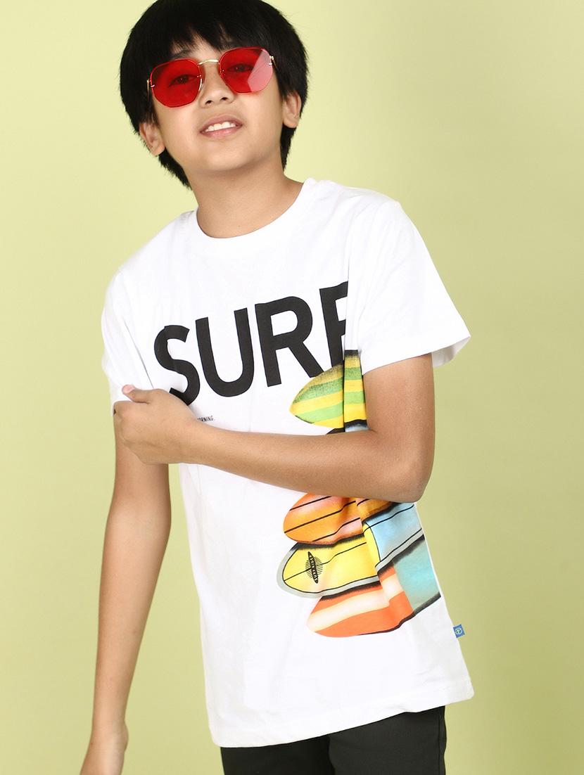 kids boy printed round neck t-shirt - 21177225 - Standard Image - 3