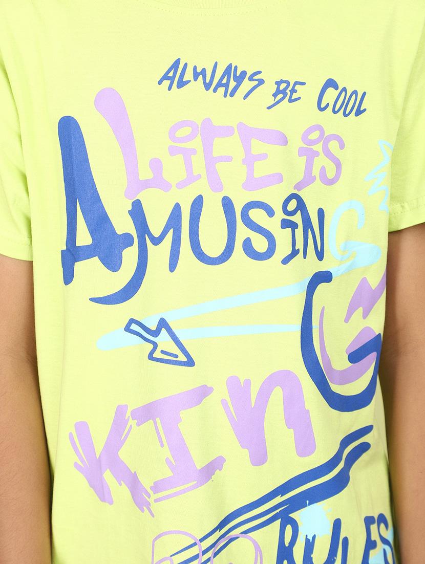 kids boy printed round neck t-shirt - 21177226 - Standard Image - 5