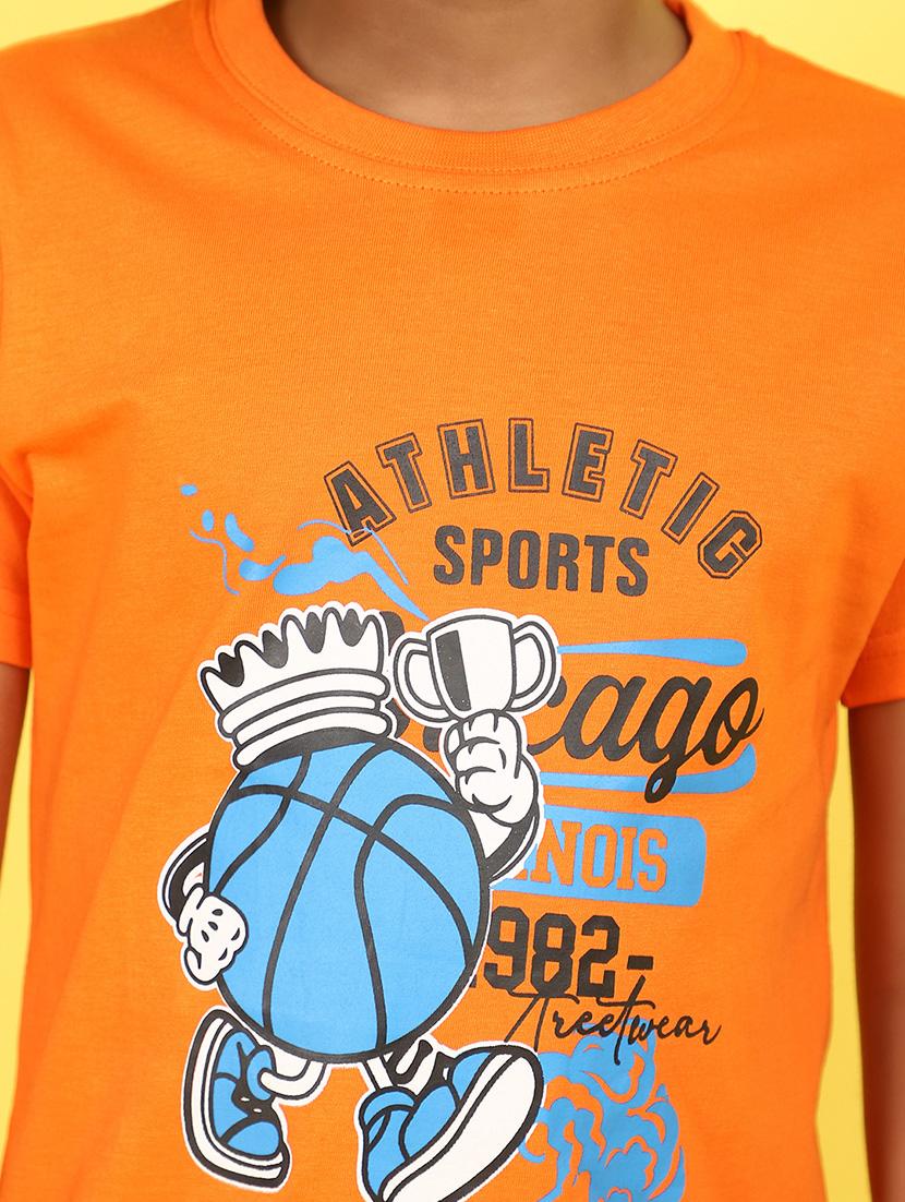 kids boy printed round neck t-shirt - 21177239 - Standard Image - 5