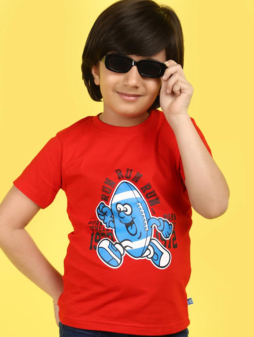 kids boy printed round neck t-shirt - 21177240 - Standard Image - 3