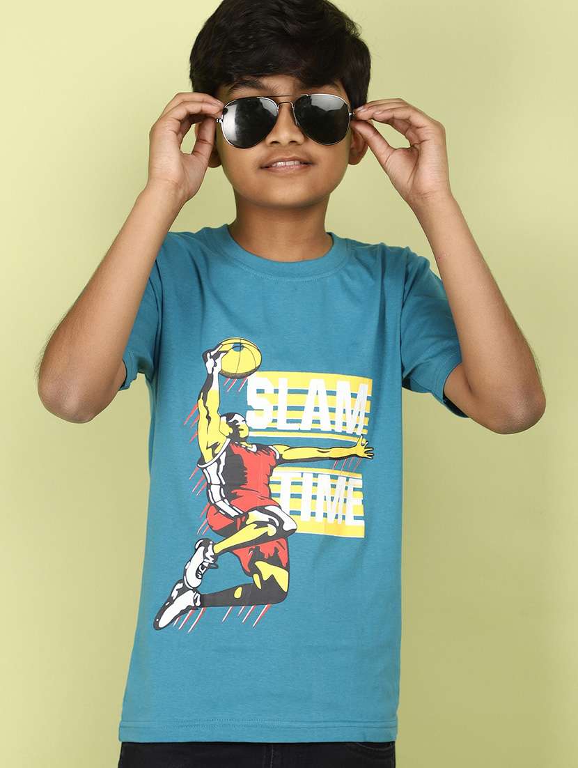 boys front print cotton t-shirt - 21177242 -  Standard Image - 3