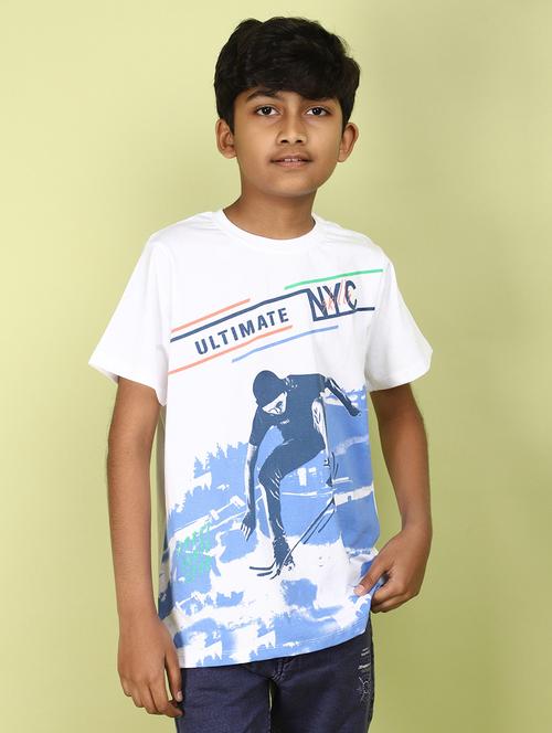 kids boy printed round neck t-shirt - 21177243 -  Standard Image - 0