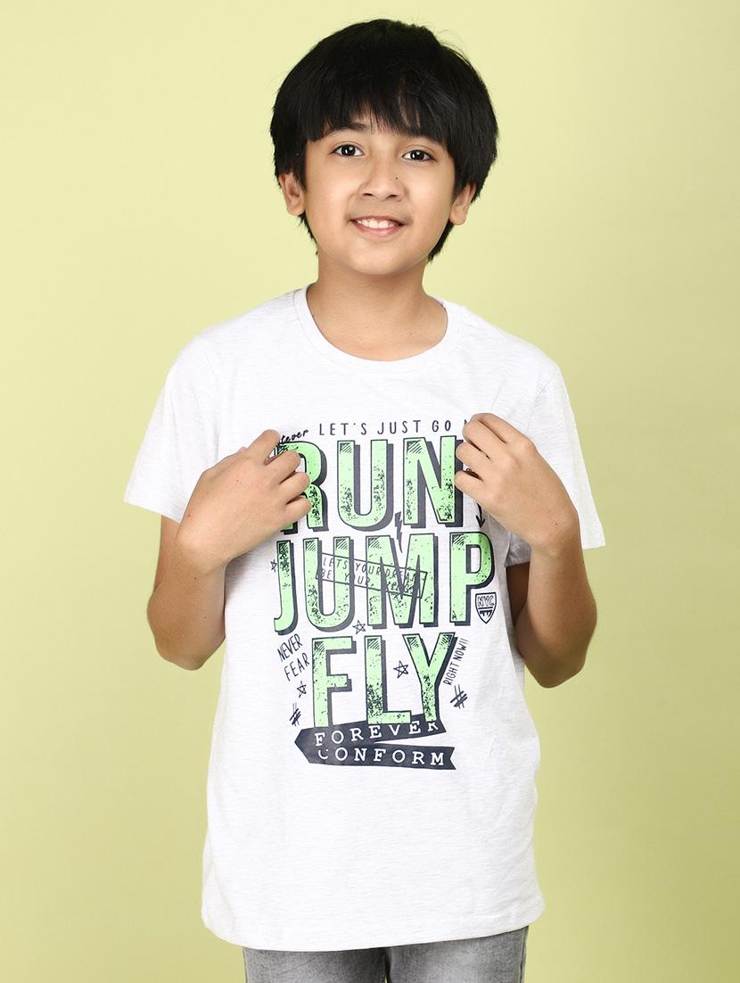 kids boy printed round neck t-shirt - 21177248 -  Zoom Image - 0