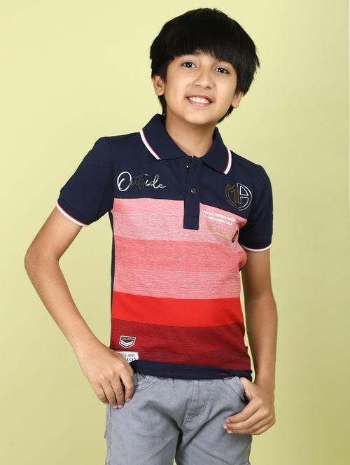navy blue cotton polo t-shirt - 21177257 - Standard Image - 0