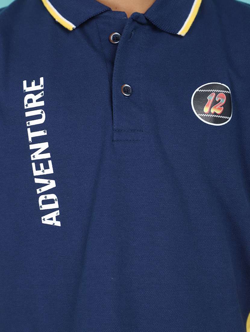 boys color block cotton polo t-shirt - 21177267 -  Standard Image - 5