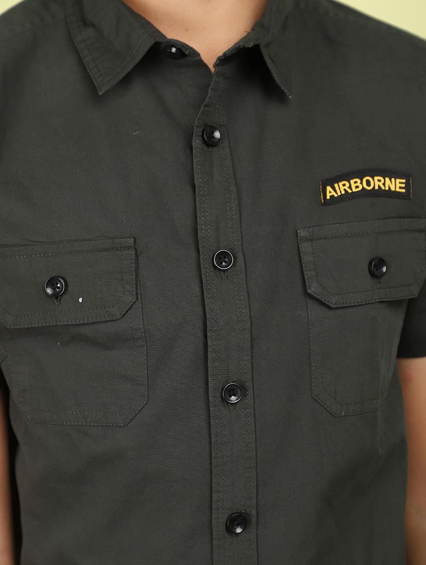 olive cotton shirt - 21177326 - Standard Image - 5