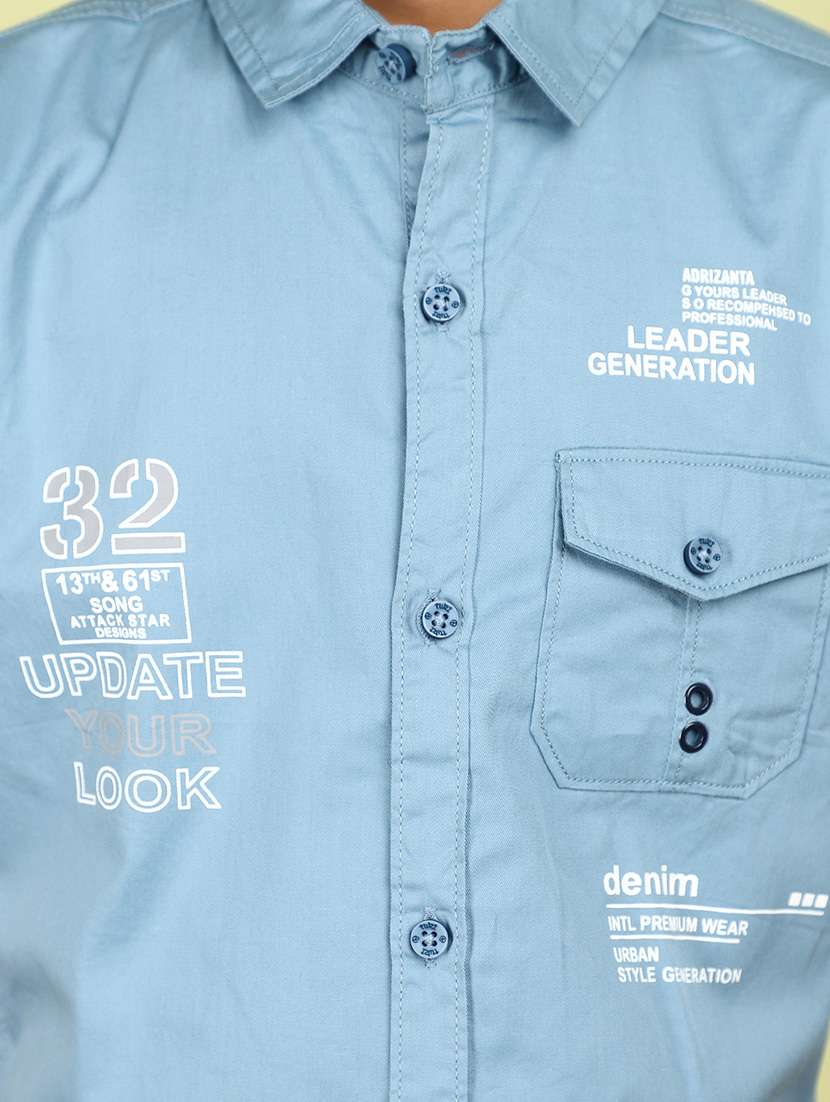 boys printed cotton shirt - 21177328 -  Standard Image - 5
