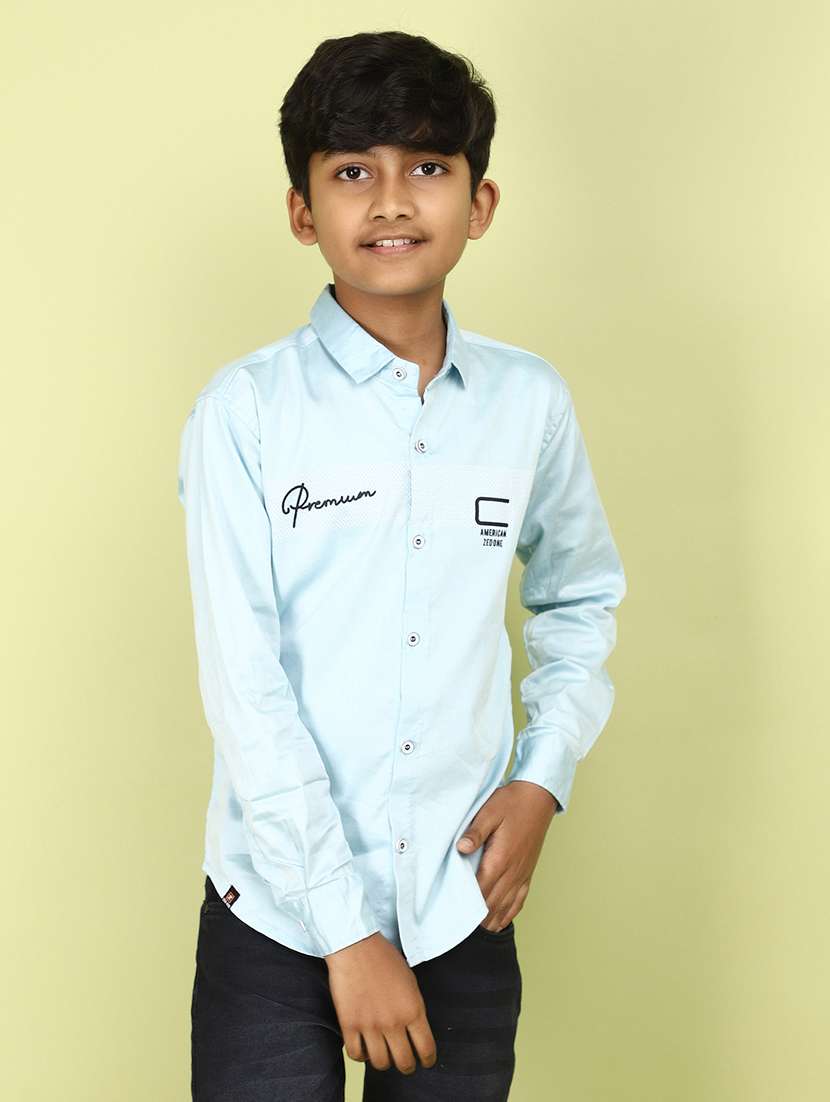 boys long sleeve cotton shirt