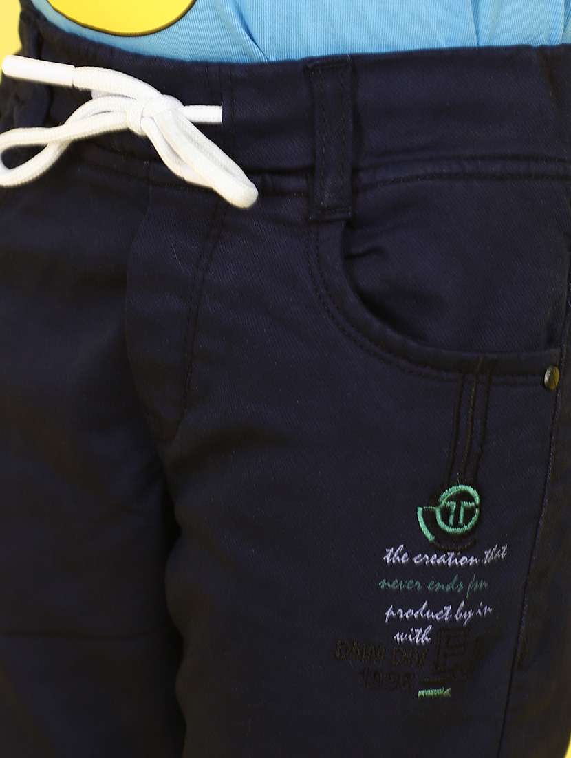 boys navy blue denim plain jeans - 21177363 -  Standard Image - 5